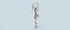 GRAS RA0093 1/2" 5-Click Microphone Holder, Stainless Steel